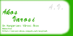 akos varosi business card